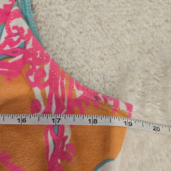 Preloved Lilly Pulitzer Pink Colorful Shift Mini Dress Size L Preppy Summer - Picture 7 of 9